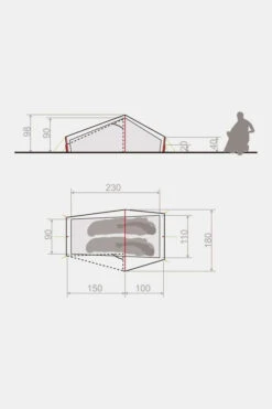 VAUDE Power Lizard Seamless 1-2P Tent -Camping Essentials Verkoop maabe00008 5353 07 nl